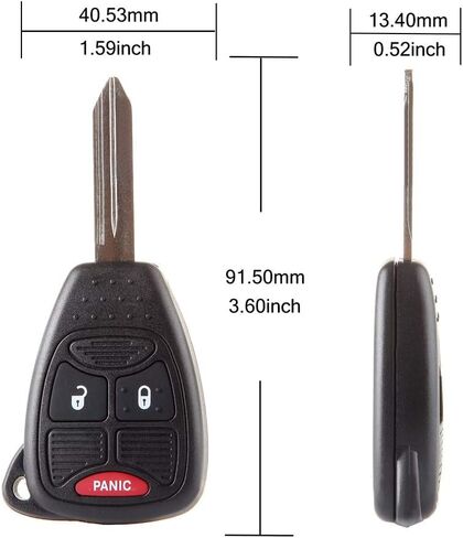 2 Pack 3 buttons Remote Control Car Key Fob 2008 Fit for Buick LaCrosse 3.8L,2007-2009 Fit for Chrysler Aspen 4.7L KOBLEAR1XT,10443537,25695954,25695955,15184352,M3N5WY72XX in Saudi Arabia