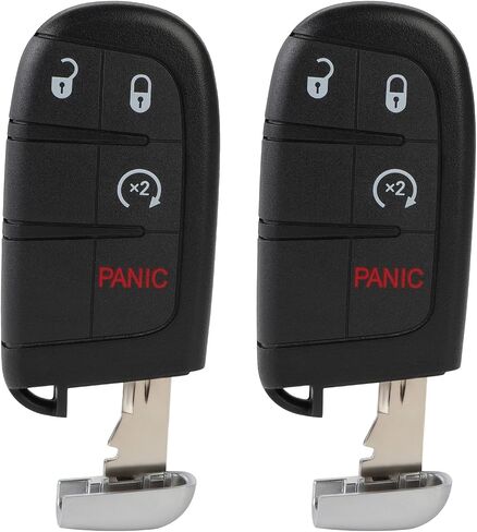 2 Pack 4 Buttons Control Car Key FOB 2017 FIT for Jeep Compass 2.0L ، 2017-2018 FIT for Jeep Compass 2.4L M3N40821302 in Saudi Arabia