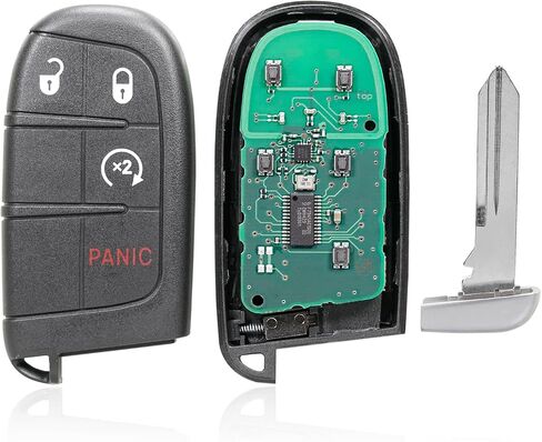 2 Pack 4 Buttons Control Car Key FOB 2017 FIT for Jeep Compass 2.0L ، 2017-2018 FIT for Jeep Compass 2.4L M3N40821302 in Saudi Arabia