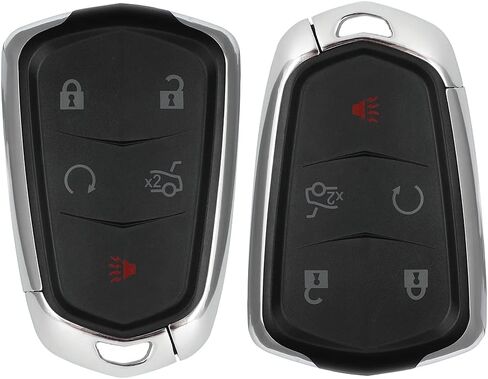 2 Pack 5 buttons Remote Control Car Key Fob 2014-2017 Fit for Cadillac ATS 2.0L,2014-2017 Fit for Cadillac ATS 2.5L HYQ2AB,13580811,13510254,13589986 in Saudi Arabia