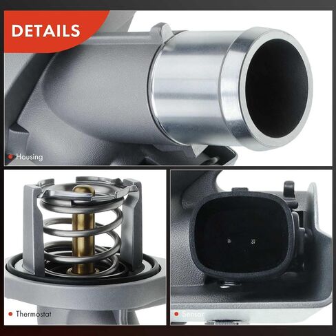 A-Premium Engine Coolant Thermostat Housing Assembly with Gasket Compatible with Chevrolet Malibu Colorado Cadillac ATS GMC Canyon Buick LaCrosse 2.5L in Kuwait