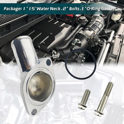 15 Degree Water Neck For BBC SBC Water Neck Aluminum Thermostat Housing Compatible with Chevy SBC BBC 283 302 305 327 350 383 396 427 454 502 ENGINES(15°) in Saudi Arabia