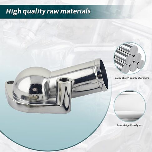 15 Degree Water Neck For BBC SBC Water Neck Aluminum Thermostat Housing Compatible with Chevy SBC BBC 283 302 305 327 350 383 396 427 454 502 ENGINES(15°) in Saudi Arabia