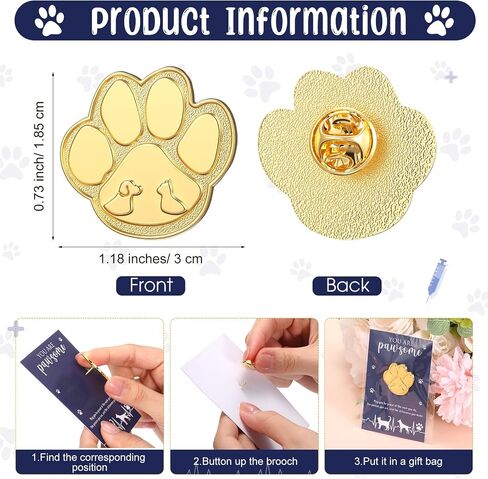 Geyoga Vet Tech Week Gifts Veterinary Christmas Appreciation Dog Cat Paw Lapel Pins for Veterinary Receptionist Bulk in Saudi Arabia