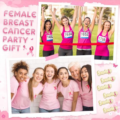 6/12/24 Pcs 2025 Breast Cancer Survivor Pin Breast Cancer Awareness Accessories Pink Ribbon Enamel Lapel for Women in Saudi Arabia
