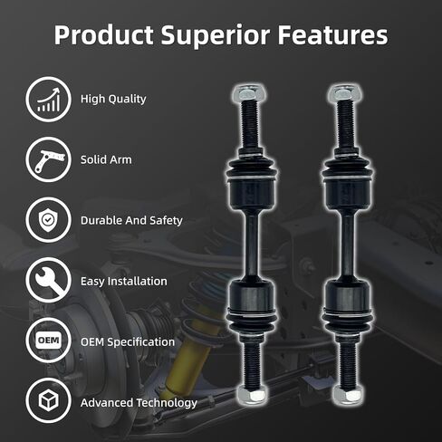 K750074 2PCS Front Stabilizer Sway Bar End Links Fit for Ford 2007 2008 2009 2010 2011 2012 2013 2014 2015 2016 2017 2018 2019 2020-2022 Expedition, 09-20 F-150, for Lincoln 07-22 Navigator in Saudi Arabia