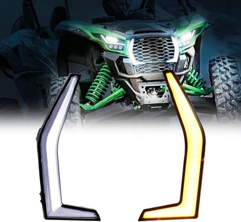 Front Grille Accent Lights Fang Light for Kawasaki Teryx KRX 1000 2020-2024 Trail Special 2021-2024 UTV ATV Turn Signal in Saudi Arabia