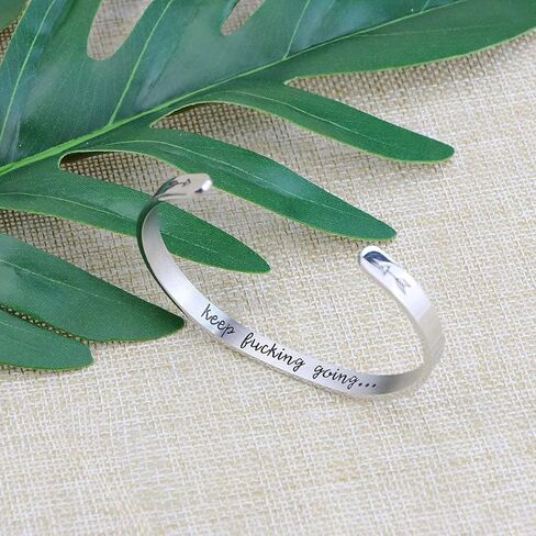 JoycuFF Funny Gifts for Women Birthday Gift Ideas Best Friend Bracelets Motivational Jewelry Inspirational Handmade Engraved Mantra Cuff Bracelet Personalized Christmas Graduation Gift in Saudi Arabia
