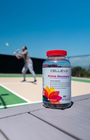 Cellev8 Prime Recovery Gummies | Total Antioxidant Support + Joint & Muscle | SOD, Tart Cherry, Resveratrol & Pomegranate | Made in USA | Raspberry Flavor, 60 Count in Saudi Arabia