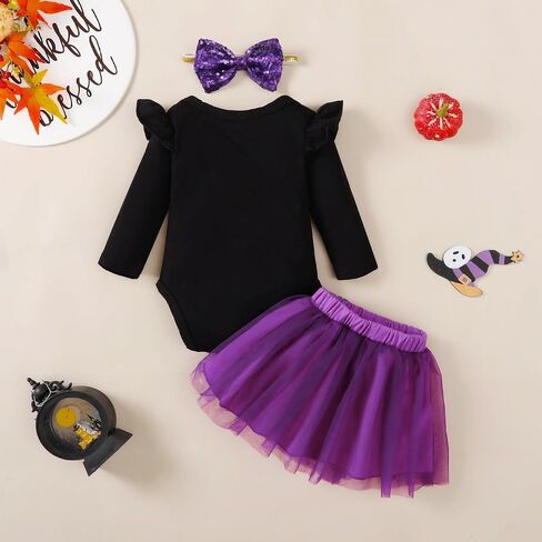 Baby Girl Halloween Costumes My 1st Halloween Outfits Romper+ Tutu Skirt+ Striated Leg Warmer+ Bunny Headband Outfit Set in Saudi Arabia
