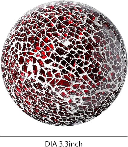 Decorative Glass Mosaic Sphere Balls, 3 Inch Diameter, Set of 5, Table Centerpiece (Teal) in Saudi Arabia