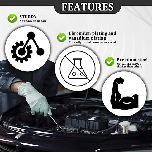 وجع مرشح الزيت 3/8 "32 ملم ، 6 نقاط أداة إزالة مرشح الزيت الثقيلة متوافقة مع BMW Saturn Volkswagen Audi ، مقبس احترافي لأدوات تغيير الزيت (32 مم) in Saudi Arabia