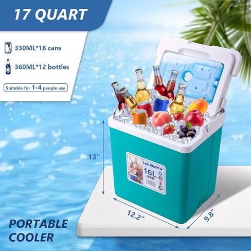 11Qt مبرد محمول معزول مانع للتسرب صندوق غداء على شكل صدر مبردات صلبة مع حزمة ثلج إضافية للشواء والتخييم والتنزه in Saudi Arabia