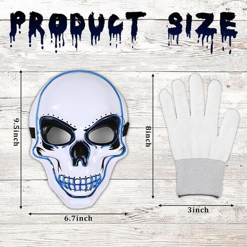 Waipfaru Halloween Costumes, Halloween Mask, Scream Mask with Gloves in Saudi Arabia