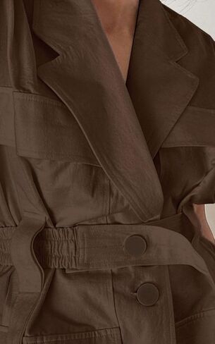 Women's Oversized Sleeveless Blazer Vest Casual Long Open Front Cargo Vest Top Lightweight Cardigan with Belt in Kuwait