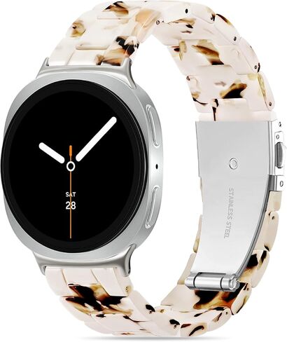 Compatible with Samsung Galaxy 9 Watch Band for Women Resin, Galaxy Watch 8 Classic Band 46mm Bracelet Wristband Replacement Strap for Galaxy Watch 8 Band 40mm 44mm Accessory in Saudi Arabia
