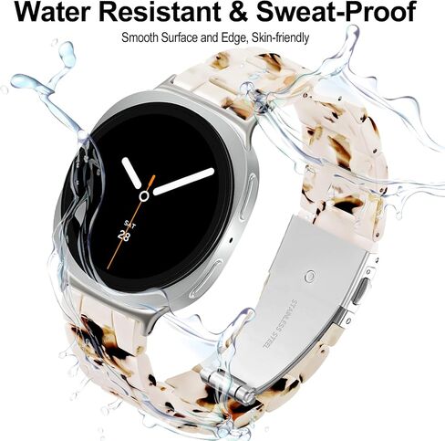 Compatible with Samsung Galaxy 9 Watch Band for Women Resin, Galaxy Watch 8 Classic Band 46mm Bracelet Wristband Replacement Strap for Galaxy Watch 8 Band 40mm 44mm Accessory in Saudi Arabia