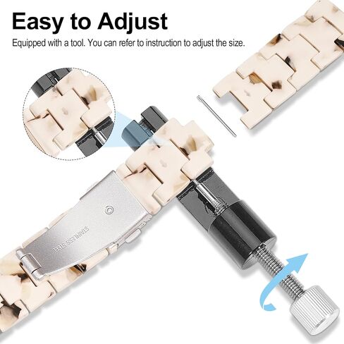 Compatible with Samsung Galaxy 9 Watch Band for Women Resin, Galaxy Watch 8 Classic Band 46mm Bracelet Wristband Replacement Strap for Galaxy Watch 8 Band 40mm 44mm Accessory in Saudi Arabia