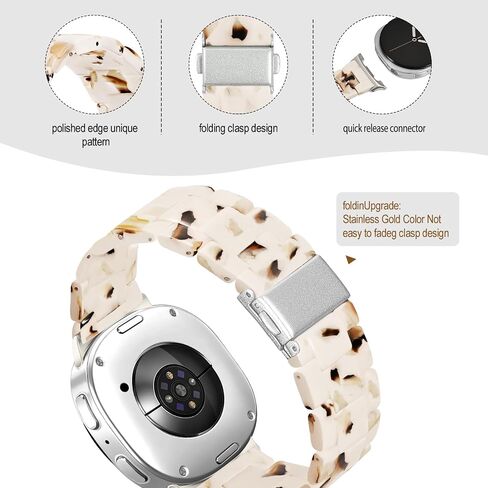 Compatible with Samsung Galaxy 9 Watch Band for Women Resin, Galaxy Watch 8 Classic Band 46mm Bracelet Wristband Replacement Strap for Galaxy Watch 8 Band 40mm 44mm Accessory in Saudi Arabia