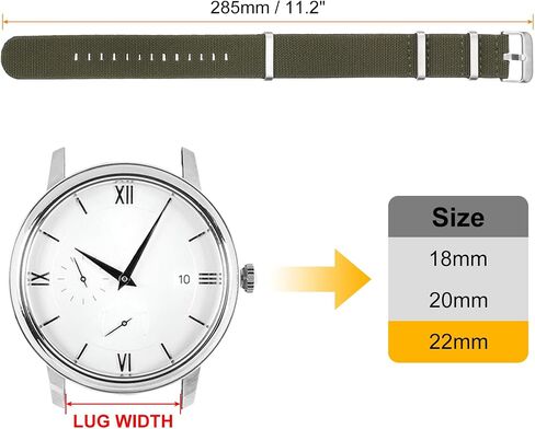 HARFINGTON Elastic Nylon Watch Band One-Piece French Watch Strap Waterproof Replacement Wristwatch Strap for Men Women in Kuwait