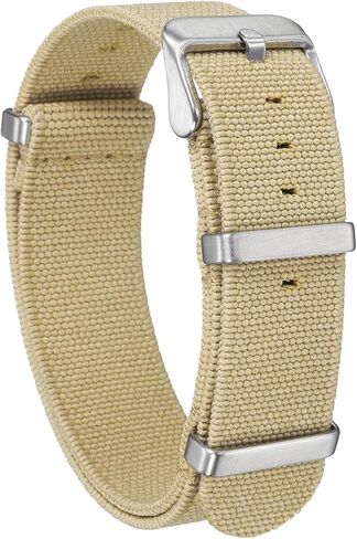 HARFINGTON Elastic Nylon Watch Band One-Piece French Watch Strap Waterproof Replacement Wristwatch Strap for Men Women in Kuwait