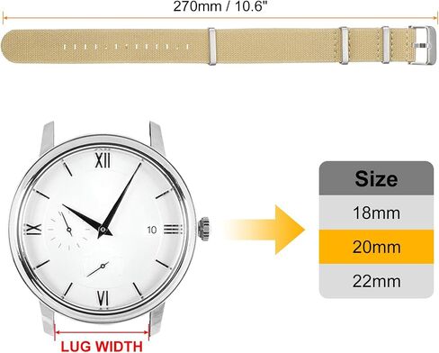 HARFINGTON Elastic Nylon Watch Band One-Piece French Watch Strap Waterproof Replacement Wristwatch Strap for Men Women in Kuwait