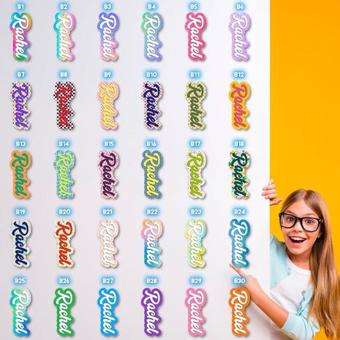 علامة اسم حقيبة ظهر مخصصة للأطفال ، علامات الأمتعة المخصصة لأكياس الأطفال ، أحجامين ، 30 لونًا ، تخصيص علامة اسم للأطفال على ظهره ، سلسلة مفاتيح الاسم القابلة للتخصيص للأطفال in Kuwait