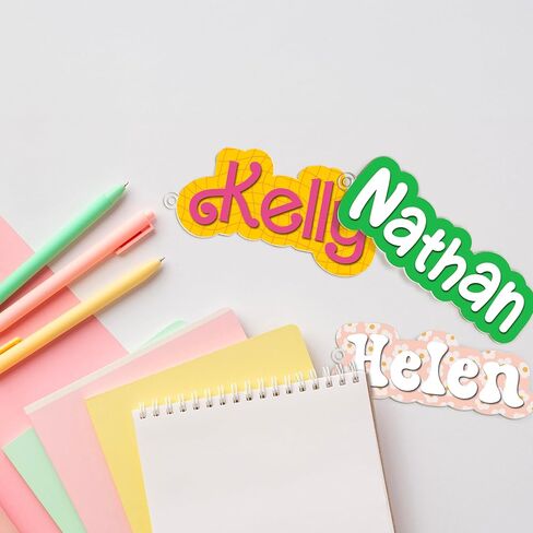 علامة اسم حقيبة ظهر مخصصة للأطفال ، علامات الأمتعة المخصصة لأكياس الأطفال ، أحجامين ، 30 لونًا ، تخصيص علامة اسم للأطفال على ظهره ، سلسلة مفاتيح الاسم القابلة للتخصيص للأطفال in Kuwait