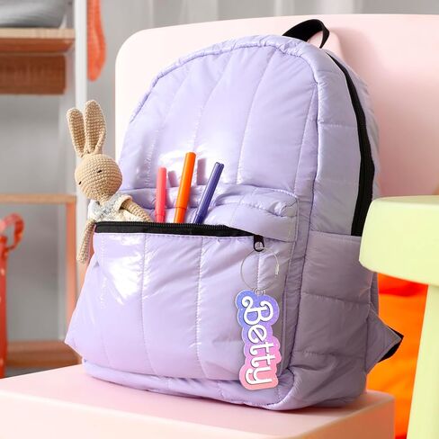 علامة اسم حقيبة ظهر مخصصة للأطفال ، علامات الأمتعة المخصصة لأكياس الأطفال ، أحجامين ، 30 لونًا ، تخصيص علامة اسم للأطفال على ظهره ، سلسلة مفاتيح الاسم القابلة للتخصيص للأطفال in Kuwait