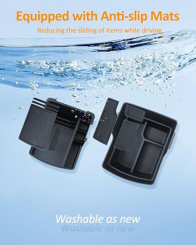 CDEFG Double Layer Armrest Storage Box for Hyundai Kona 2024 2025 2026 Center Console Organizer Tray - 2Pcs in Saudi Arabia