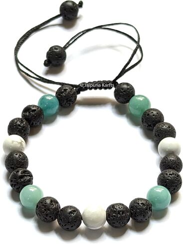 Natural Healing Crystal Gemstone Bracelet – Handmade Adjustable Beaded Jewelry for Men & Women – Energy, Chakra & Stress Relief Stone Bracelet in Saudi Arabia