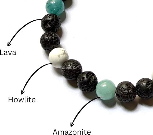 Natural Healing Crystal Gemstone Bracelet – Handmade Adjustable Beaded Jewelry for Men & Women – Energy, Chakra & Stress Relief Stone Bracelet in Saudi Arabia