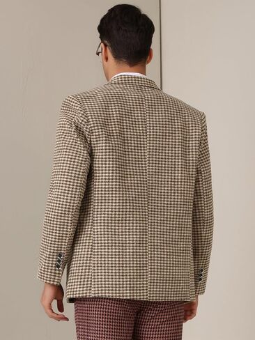 Lars Amadeus Houndstooth Blazer for Men's Classic Fit Business Two Button Plaid Sports Coat in Saudi Arabia