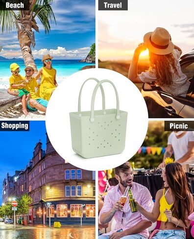 Beach Bag Rubber Tote, Waterproof and Durable Open Hand Bag for Swim Pool Beach Travel in Saudi Arabia