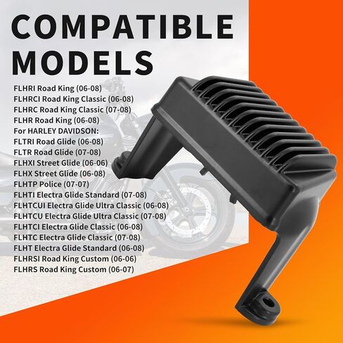 74505-06 Voltage Regulator Rectifier for Harley Davidson Electra Glide Road King Street Glide Road Glide 2006 2007 2008 Replaces 7450506 74505-06A 7450506A 49-8269 498269 49-8276 498276 H0506 in Saudi Arabia