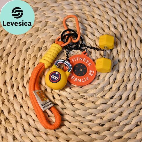 Dumbbell Keychain set Silicone Gym Keychain Motivational Gym Accessories Fitness Gifts for Boyfriend Girlfriend in Saudi Arabia