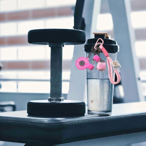 Dumbbell Keychain set Silicone Gym Keychain Motivational Gym Accessories Fitness Gifts for Boyfriend Girlfriend in Saudi Arabia