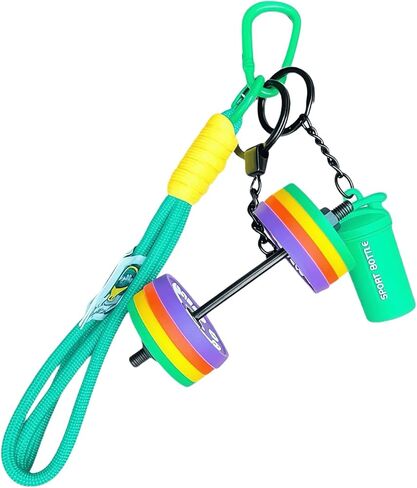 Dumbbell Keychain Fitness Bag Pendant Keyring for Fitness Enthusiast Key Chains Accessories for Gym in Saudi Arabia