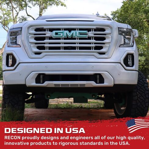 RECON - Fits GMC 20-25 Sierra 2500/3500 HD Tow Hook Covers 2-Piece Set of 100% Silicone Rubber Covers Heavy Duty Rugged Durability Unique Style Protection (Black) in Saudi Arabia