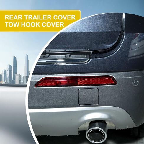 Car Rear Bumper Tow Hook Cover Compatible with Ford Explorer 2020 2021 2022 2023 74253KX LB5Z17K922AA LB5Z-17K922-AA Small Lid Towing Eye Cap Black unpainted Right Passenger Side in Saudi Arabia