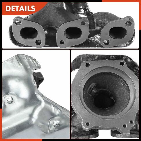 A-Premium [DOHC 6Cyl 3.5L] Front Exhaust Manifold Kit W/Gasket & Studs & Nuts & Heat Shield Compatible with Nissan Altima 2002-2006, Maxima 2002-2008, Murano 2003-2007, Quest 2004-2009 & Infiniti I35 in Saudi Arabia