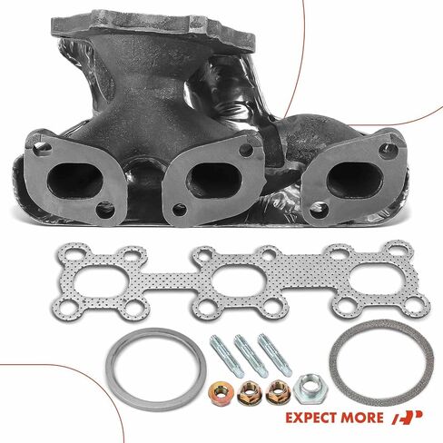 A-Premium [DOHC 6Cyl 3.5L] Front Exhaust Manifold Kit W/Gasket & Studs & Nuts & Heat Shield Compatible with Nissan Altima 2002-2006, Maxima 2002-2008, Murano 2003-2007, Quest 2004-2009 & Infiniti I35 in Saudi Arabia