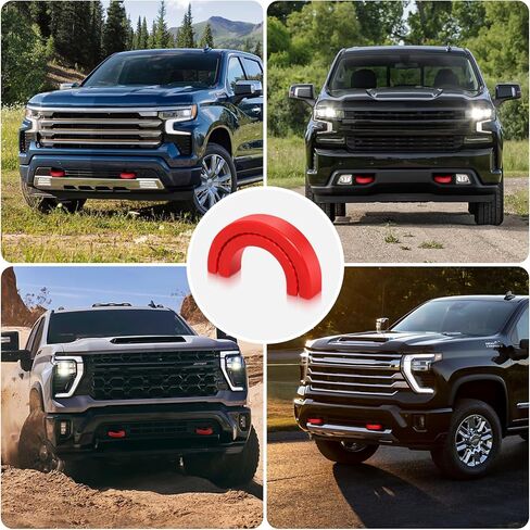 غطاء خطاف السحب لـ Chevy Silverado 1500 (2007-2024) و GMC Sierra 1500 (2007-2018) ، أغطية عقبة السحب المخصصة متوافقة مع Chevy Silverado 1500 و GMC Sierra 1500 ، (2pcs) -green in Kuwait