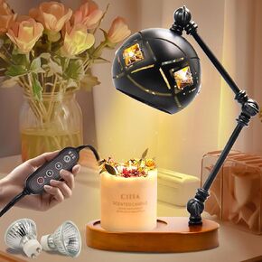 Vintage Adjustable Height Timer Dimmer Candle Lamp - Electric Wax Warmer & Plate, Bulb, Christmas Wax Melts in Saudi Arabia