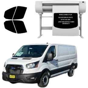 Precut Tint Kit Nano Carbon Film for Ford Transit Van 150 250 350 Low Roof Driver Passenger Windows Computer Cut to Custom Fit Transit Windows (35% All) in Kuwait