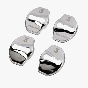 4pcs DFDGTSL CAR CAR DOOR COVER FOR TESLA NEW MODEL 3 واقي قفل الباب الفولاذ المقاوم للصدأ للملحقات Tesla in Kuwait