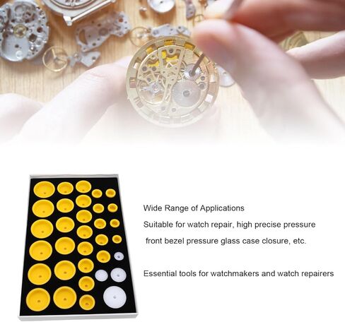 33 Dies Watch Press Dies Kit Tool for 6173 6175 Watch, Versatile Repair Presser Set, Capping Machine Dies Watchmaker Tools, Built to Last, Easy to Carry and Operate, Various Sizes in Saudi Arabia