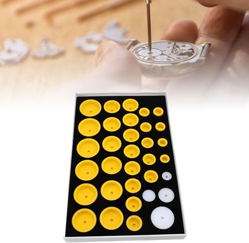 33 Dies Watch Press Dies Kit Tool for 6173 6175 Watch, Versatile Repair Presser Set, Capping Machine Dies Watchmaker Tools, Built to Last, Easy to Carry and Operate, Various Sizes in Saudi Arabia