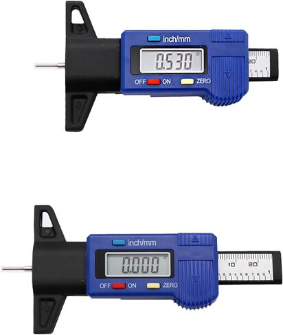 مقياس عمق الإطارات الرقمية من 0-25 مم ، دقة 0.01 مم ، شاشة LCD ، تحويل بوصة/مم ، مدقق عمق الإطارات المحمولة للدراجة النارية شاحنة السيارة in Saudi Arabia