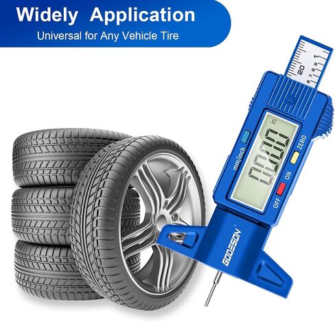 مقياس عمق الإطارات الرقمية من 0-25 مم ، دقة 0.01 مم ، شاشة LCD ، تحويل بوصة/مم ، مدقق عمق الإطارات المحمولة للدراجة النارية شاحنة السيارة in Saudi Arabia